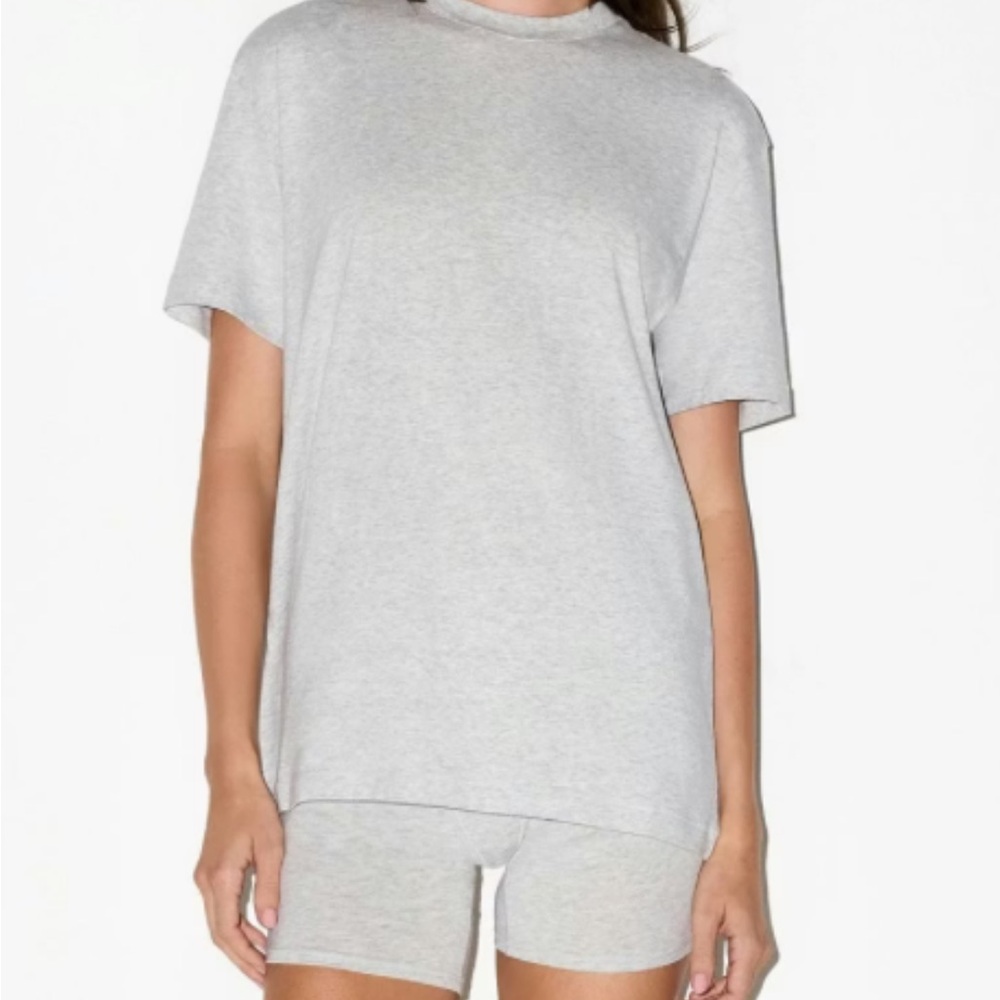 Skims boy short and oversized boyfriend tshirt set
